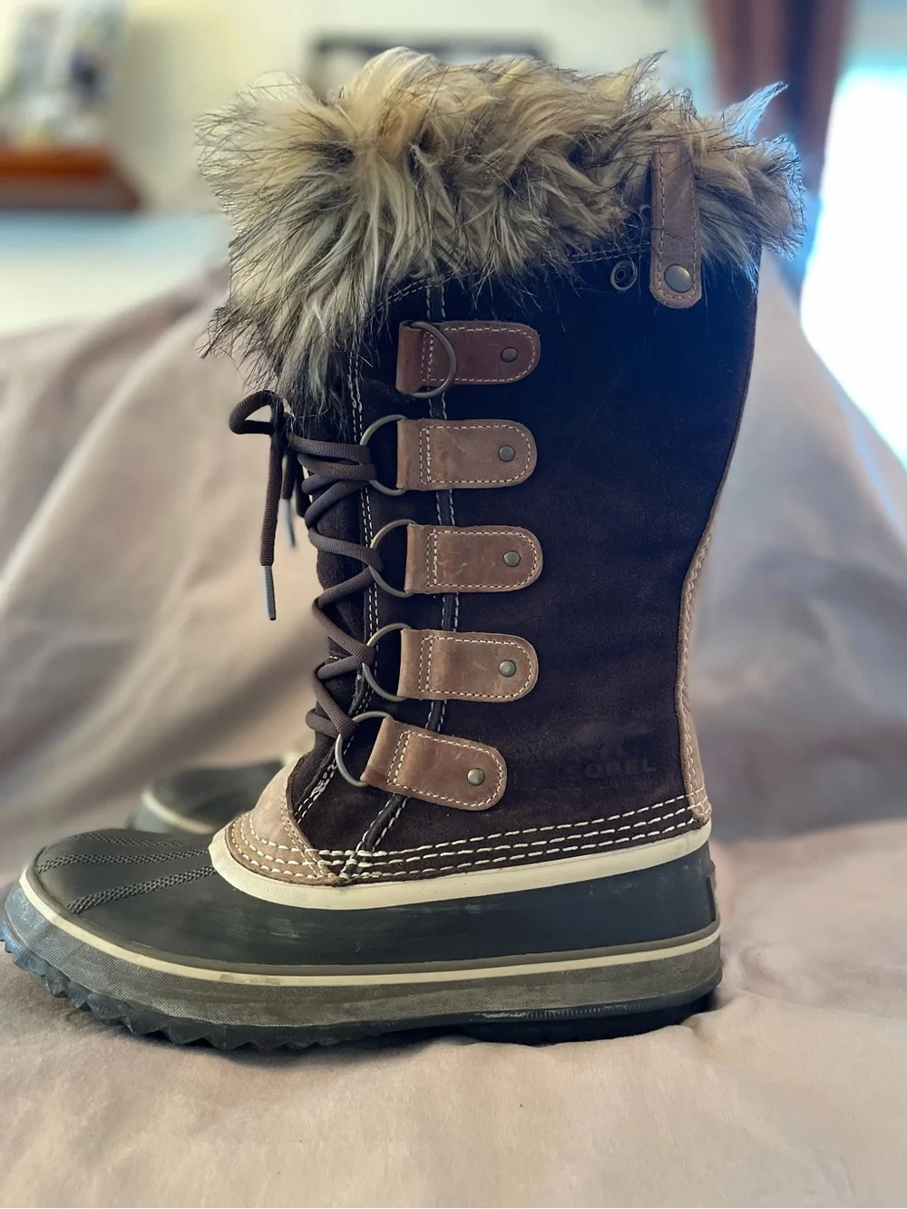 Sorel Brown Joan of Arctic Sz 9 Winter Boots
